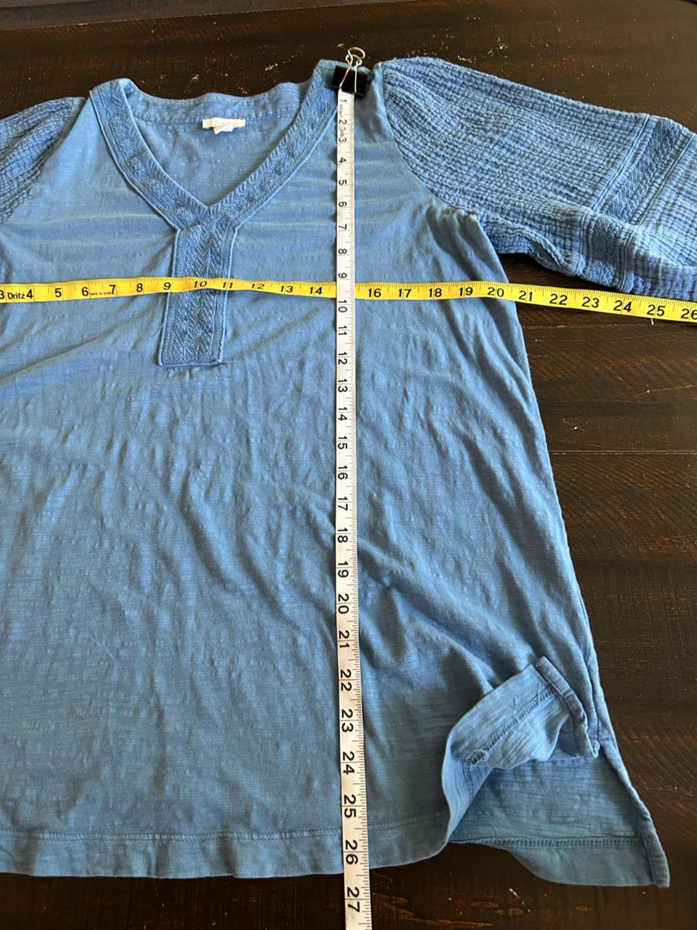 J. Jill Cornflower Blue Boho Tunic - Picture 6 of 8